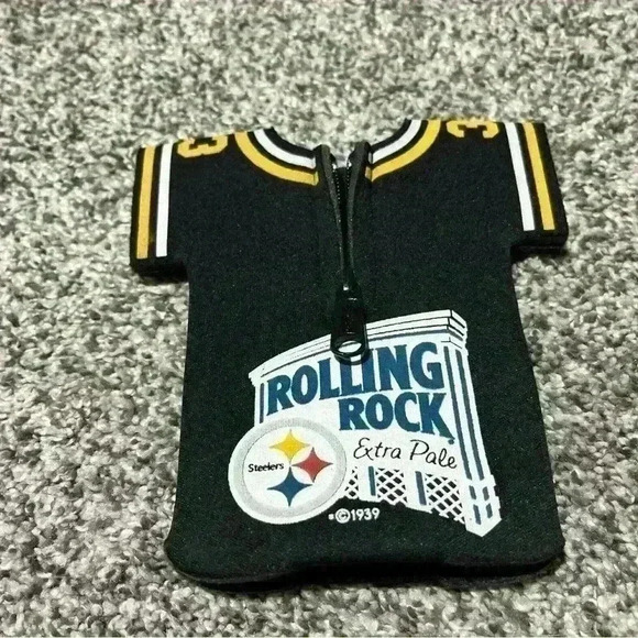 Rolling Rock 2004 Pittsburgh Steelers Bottle Schedule Jersey Koozies Neoprene - Picture 2 of 5